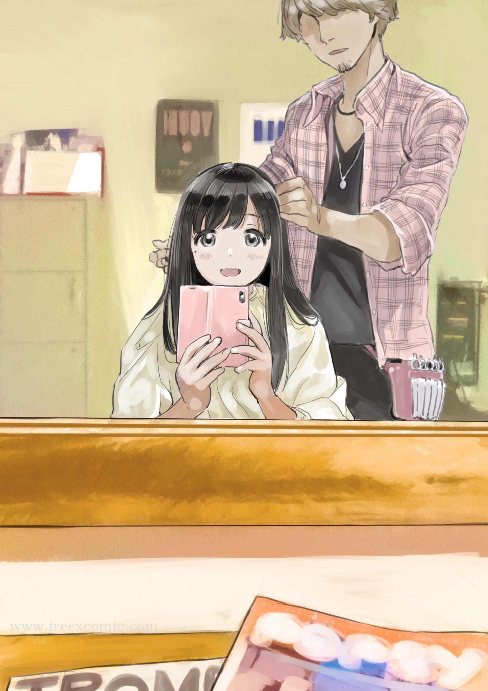 (新)[チョコロ]彼女のスマホを覗いただけなのに1-3[無修正][转尾巴猫汉化]，第2話，第 5 页